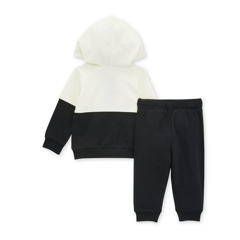 Burt s Bees Baby Toddler Boy Organic Cotton Color Blocked French Terry Hoodie Pant Set Sizes 6 Months 5T