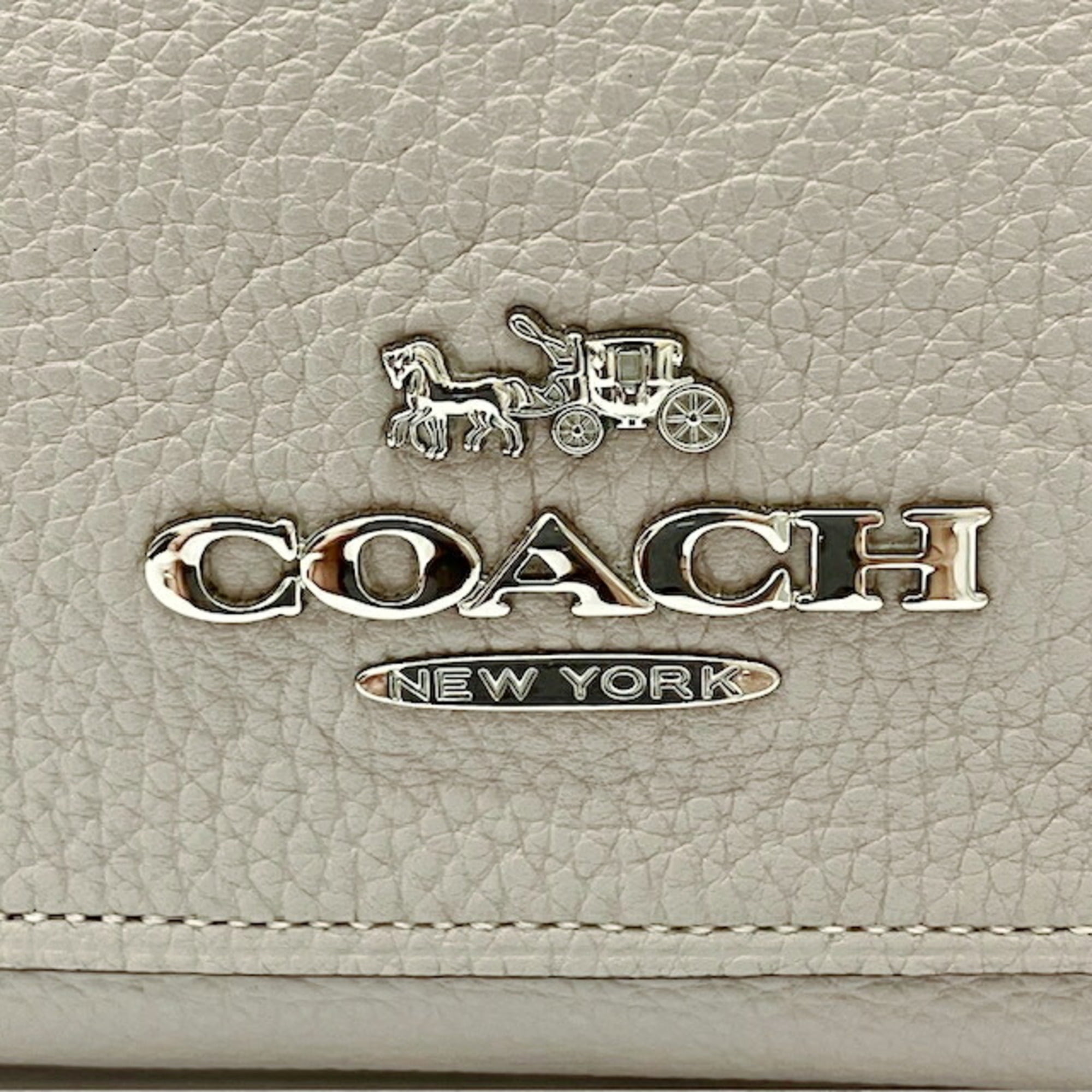 Pre-Owned COACH Mini Emma Satchel Bag F31466 Grey Leather Handbag 
