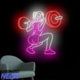 thumbnail image 3 of Handmadetneonsign Gym Club Neon Sign, Gymer Led Sign, Weightlifting Neon Light, Barbell Wall Decor 91736, 3 of 5