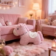 thumbnail image 2 of Plush Toys,Cute Pink Stuff,22IN Pink Horse Plush Toy - Ultra Soft Fluffy Cuddly Stuffed Animal - Cozy Decor & Thoughtful Birthday/ Holiday Gift for Birthday Valentine Mother Day(B), 2 of 6