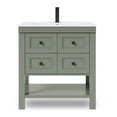 thumbnail image 4 of Eclife 30" Single Bathroom Vanity With Integrated Sink Top, 2 Smooth Drawers, Faucet, 4 of 11