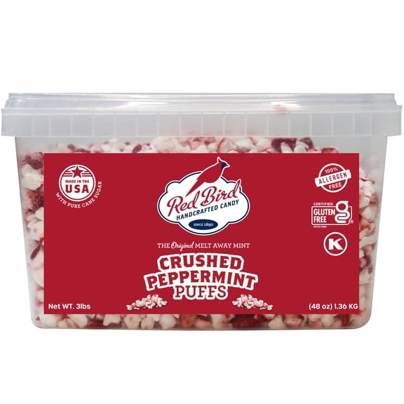 Red Bird Soft Crushed Peppermint 3 lb Bulk Tub, Dessert & Drink Topping