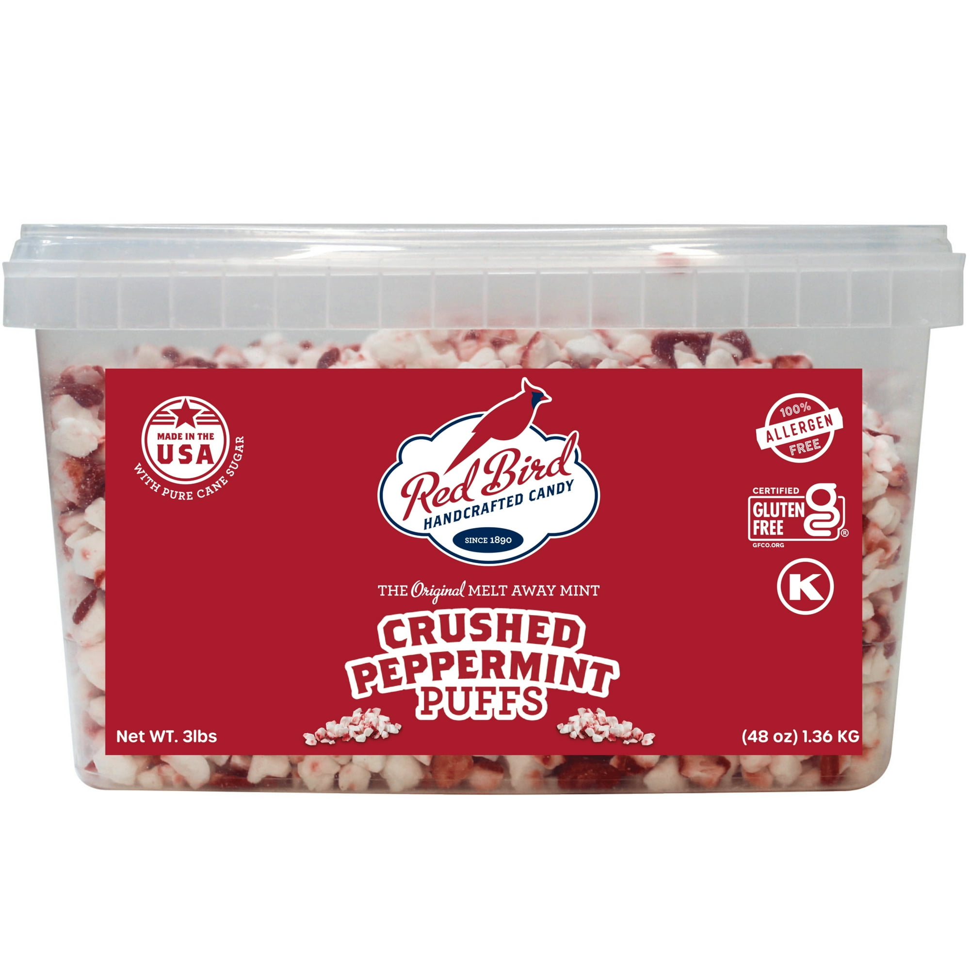 Red Bird Soft Crushed Peppermint 3 lb Bulk Tub, Dessert & Drink Topping