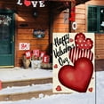 thumbnail image 5 of Moocorvic Valentines Day Garden Flag 12x18 Inch, Heart Print Welcome Yard Outdoor Flag for Yard Outdoor Decoration, 5 of 6