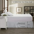 thumbnail image 4 of Light Gray Solid Pleated Bed Skirt Short - King Size -10 Inch Drop Split Corner Pleated Bedskirts -Microfiber Box Pleated Bedskirts - Never Lift Your Mattress - Hotel Quality Bed Skirt, 4 of 8