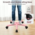 thumbnail image 5 of Utility Cart with Wheels Storage Cart with Tray Height Adjustable Salon Tray Cart Pink, 5 of 11