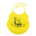 thumbnail image 4 of Los Baberos Impermeables Bebé Niño Silicón con Enrollan para Arriba Limpian Jirafa_Amarillo perfecl Baberos para niños pequeños para comer, 4 of 8