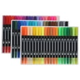thumbnail image 1 of Zootealy Wholesale 60-Color Double-Ended Watercolor Marker Set with Soft Brush Tips for Children's Drawing and Outlining, Round Barrel, High Ink Capacity, 1 of 6