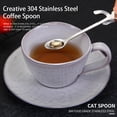 thumbnail image 4 of Ruiboury 6pcs Hanging Cup Spoon Cute Coffee Spoon Teaspoon Portable Stainless Steel Ice Cream Tableware with Long Handle, 4 of 8