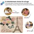 thumbnail image 4 of FREEAMG Vintage Paris Eiffel Tower Rose Butterfly (2) 500 Pcs of Irregular Puzzle Printed with Colored Letters on Back to Reduce Difficulty a Happy Time of Cooperation, 4 of 7
