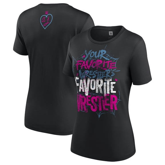 Women's Black AJ Lee Your Favorite Wrestler's Favorite Wrestler T-Shirt