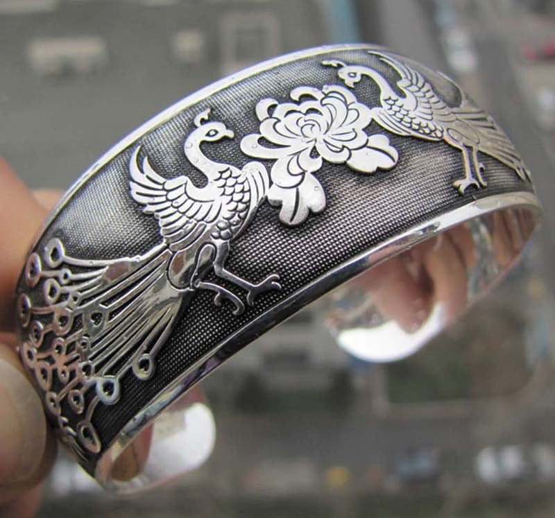 12 style Beautiful!Tibetan Tibet Silver Totem Bangle Cuff Bracelet 