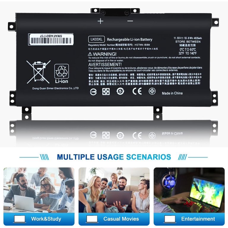 LK03XL L09281-855 916814-855 Batterij voor HP Envy X360 15m-cn0xxx 15m-bp1xx 17m-ae011dx 17m-ce0013dx 17t-ce100 17-ae1xx 15-bq2xx x 15-bw q2xx 17m