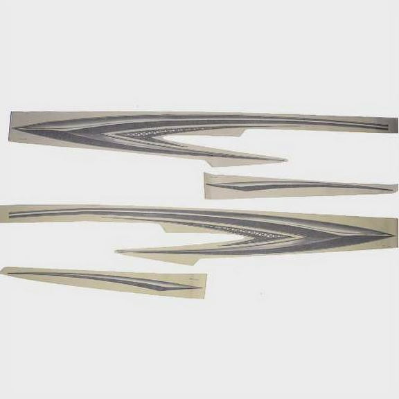 Glastron Boat Graphic Decals 140002-60 | Black Silver (Set of 4)