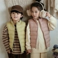 thumbnail image 4 of KTMKH Toddler Baby Winter Coat Down Coat Vest Little Boy Girls Lightweight Windproof Winter Jacket Outwear Fall Sleeveless Coats for Kids 11-12 Years, 4 of 5