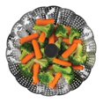 thumbnail image 2 of Starfrit Stainless Steel Vegetable Steamer, Fits Pots up to 9", Foldable Design, Extendable Handle, Removable Handle, Silicone feet, Dishwasher Safe, 2 of 8