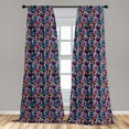 thumbnail image 5 of Ambesonne Grunge Curtains, Spiral Brush Graffiti, Pair of 28"x63", Multicolor, 5 of 5