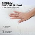 thumbnail image 4 of 4D Silicone Grid Pillow: Cooling TPE Ergonomic Cervical Support for Neck Pressure Relief, Side & Back Sleepers, Washable (Standard, (Bread Pillow)), 4 of 4