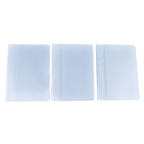 3Pcs Wallet Insert Soft Transparent PVC 10 20 30 Pages Multi Purpose Credit Card Holder for Family Travel Business