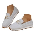 thumbnail image 3 of Women's Casual Loafers Comfortable Orthopedic Sneakers for Women Business Non-Slip Walking Fashion Retro Lightweight Penny Work Flats Loafer Slip On Shoes, 3 of 5
