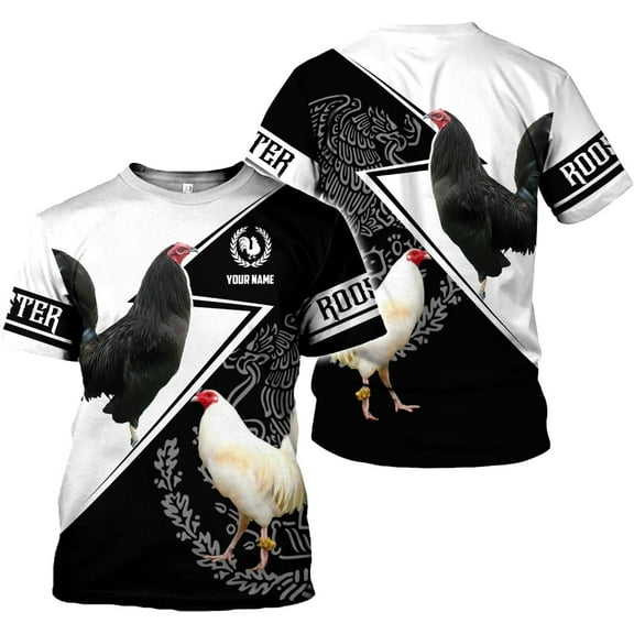 Personalized Rooster shirts 3D Rooster Mexican Shirts for Men Rooster Mexico Shirt Rooster Shirt for Men Women S-5XL (S)