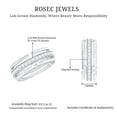 thumbnail image 6 of Rosec Jewels Lab Grown Diamond Ring - Unisex Wide Band Gender Neutral - Ready to Gift for Anniversary, 14K White Gold, US 6.00, 6 of 7