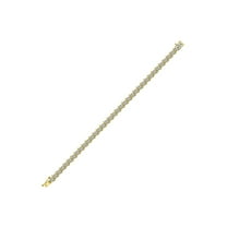 10kt Yellow Gold Womens Round Diamond Tennis Bracelet 4-3/4 Cttw
