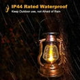 thumbnail image 4 of LINLIN Vintage Solar Lantern Outdoor, Portable Retro Solar Kerosene Lamp Lantern Horse Lamp Umbrella Candle Flame Effect Hanging Wall Light for Camping Garden Courtyard Deck Yard Path Decor, 4 of 9