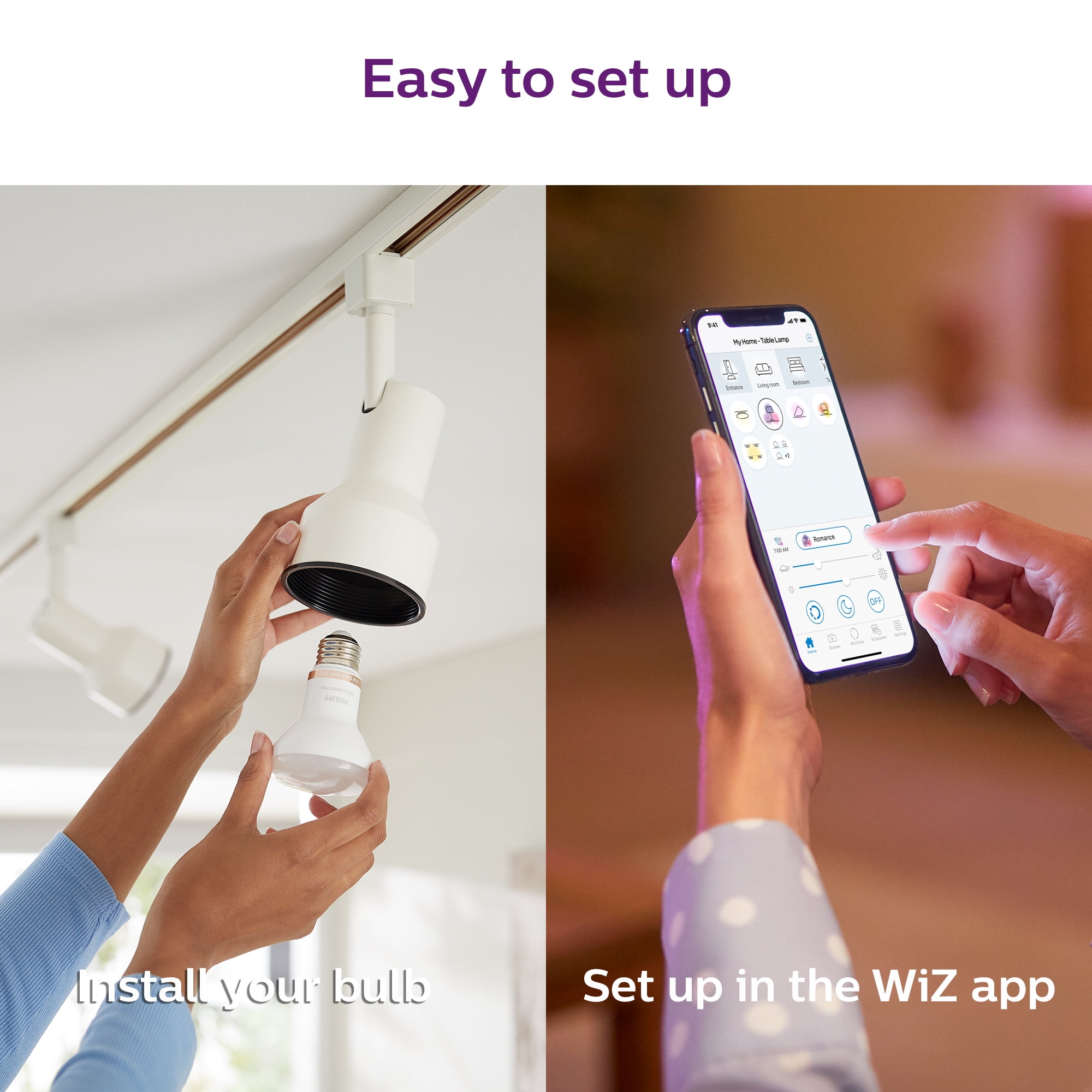 (2 pack) Philips Smart Wi-Fi Connected LED 45-Watt R20 Light Bulb, Frosted Color, Dimmable, E26 Medium Base (1-Pack)