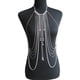thumbnail image 2 of Cadena para el cuerpo Collar de borlas de plata en capas Joyería de moda Sujetador de cintura para el vientre Bikini caliente Arnés de playa Regalo del festival de aniversario para mujeres D, 2 of 5