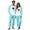 Light Blue, variant on Miqool Family Christmas Pajama Sets 2 Piece Holiday Outfits Printed Raglan Tees and Jogger Pants Matching Family Sleepwear for Women Men Kids