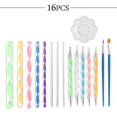 thumbnail image 1 of 16PCS Mandala Dotting Tools Set , Mandala Rock Painting Kit for Painting Rocks with Acrylic Rods, and Paint Tray, 1 of 5