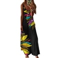 thumbnail image 3 of ITFABS Robe Nuisette pour Femmes, Motif Imprimé Sans Manches une-Pièce à Col en V, 3 of 9