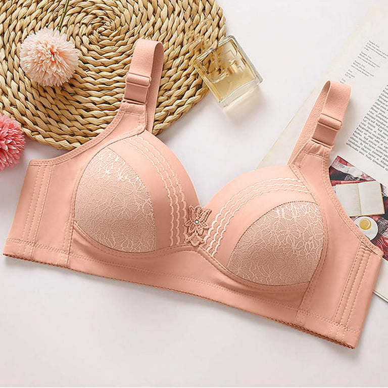 Mrat Clearance Workout Bras Clearance Womens Solid Color Comfortable Hollow  Out Perspective Bra Underwear No Underwire Clear Bra Straps for Strapless