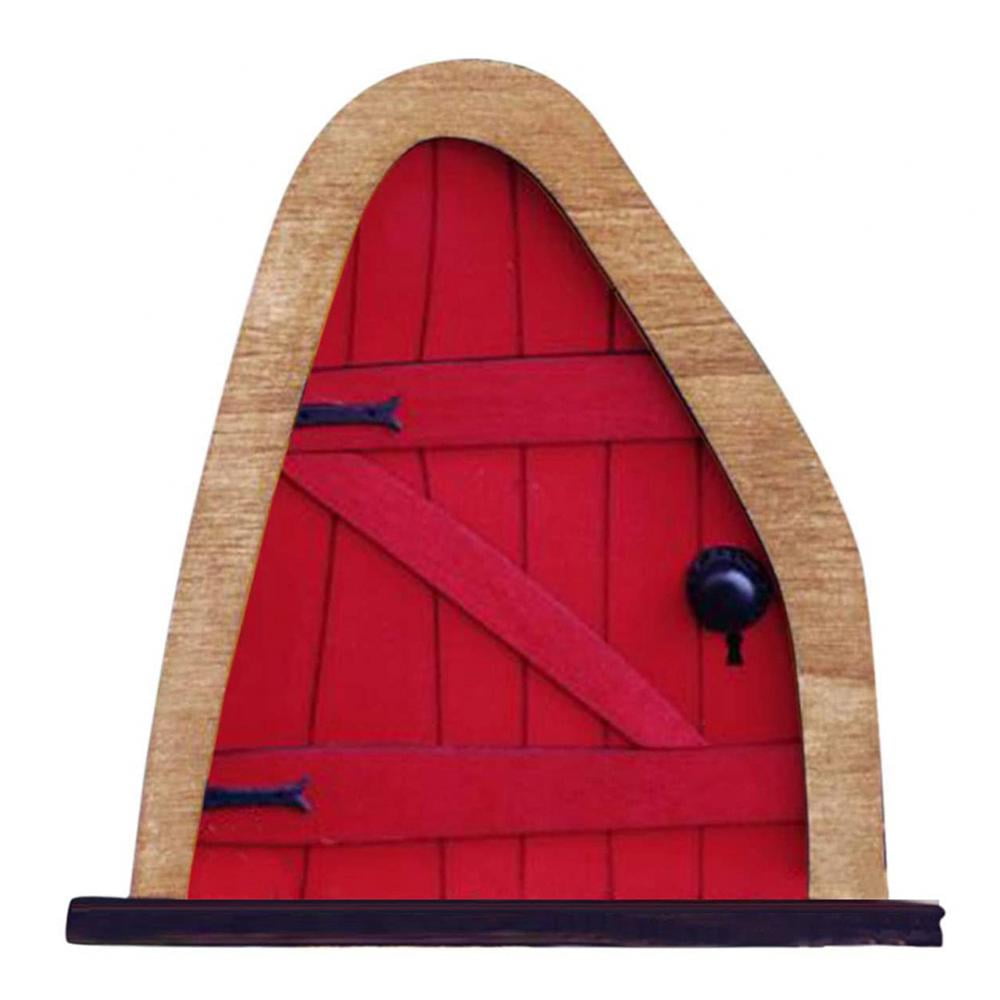 JANDEL Mini Elf Door, Miniature Fairy Gnome Home, Elf Home Door Windows