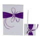 thumbnail image 1 of Bewildely Juego de 3 uds. De bolígrafo de libro de invitados de cristal satinado y soporte para bolígrafo, recepción de boda, morado Artesanía, 1 of 1