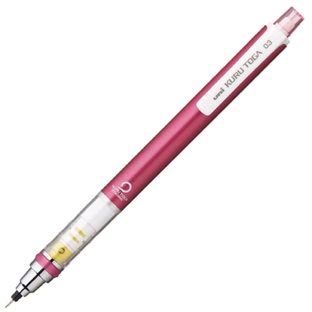 Lápiz mecánico Uni Kurutoga Standard 0.3mm Rosa