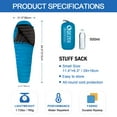 thumbnail image 3 of QEZER Ultralight Sleeping Bag for Adults 37-59F Degree Backpacking Sleeping Bag For Camping, Hiking Outdoor, 3 of 8