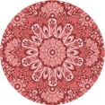 thumbnail image 1 of Ahgly Company Machine Washable Indoor Round Transitional Light Coral Pink Area Rugs, 6' Round, 1 of 7