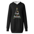 thumbnail image 3 of Merry Christmas Long Hoodies for Women 2025 Long Sleeve Xmas Tree Graphic Hooded Sweatshirt with Pockets Hoodie Dress, 3 of 6