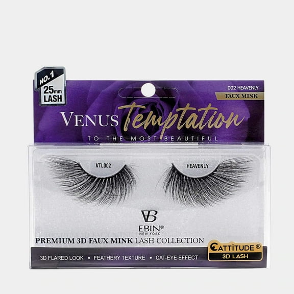 Roll over image to zoom in CATTITUDE 3D LASHES Venus Temptation, 25mm wing style