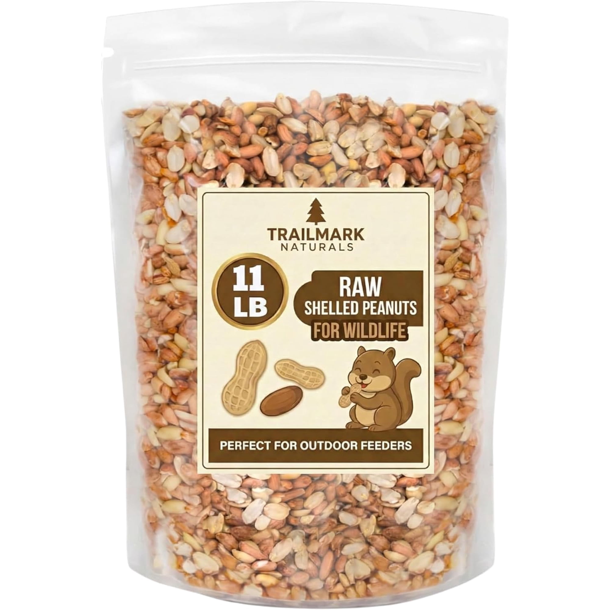 Trailmark Naturals 11 LB Shelled Raw Peanuts, Squirrel and Bird Food