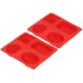 thumbnail image 3 of 2 piezas para hacer chocolate, pasteles y jabón de forma creativa, molde para hornear y hacer jabón de 4 rejillas de color rojo, 3 of 8