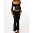 thumbnail image 3 of GXFC Women Lace Tank Tops Tie-Up Halter Neck Vest Sleeveless Irregular Hem Backless Vests with Long Sleeve Shrugs Tops Streetwear for Bar Clubwear, 3 of 9