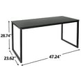 thumbnail image 2 of FASCK 47 Inch Modern Laptop Computer Desk Office Table PC Laptop Study Writing Desk Black, 2 of 8