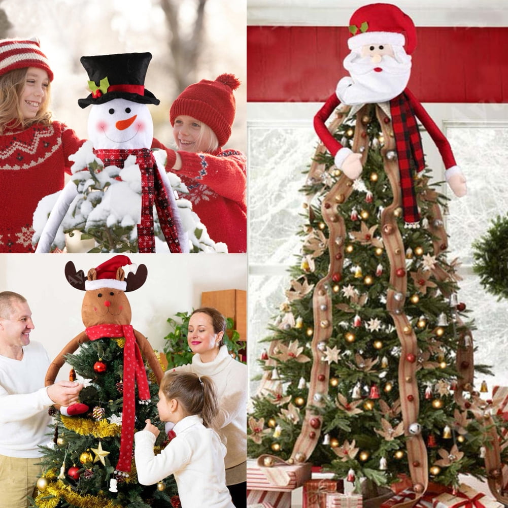 Santa Snowman Christmas Tree Topper Decoration Holiday Tree Ornament Festival US 