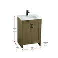 thumbnail image 2 of Elegant Kitchen and Bath Finnley 24 Inch Single Bathroom Vanity In Chestnut Brown, 2 of 13