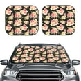 thumbnail image 2 of Balery 2 Piece Rose Flowers Car Windshield Sun Shade|Foldable Front Windshield Shade for Car Front Window for Most Sedans SUV Truck-Small, 2 of 7