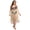 Apricot, variant on Beach Cover Up Fringe Dress Crochet Tassel Sleeveless Long Patchwork Outdoor One Size
