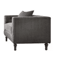 thumbnail image 4 of Sidonia Gray Velvet Chair W/Pillow, 4 of 7
